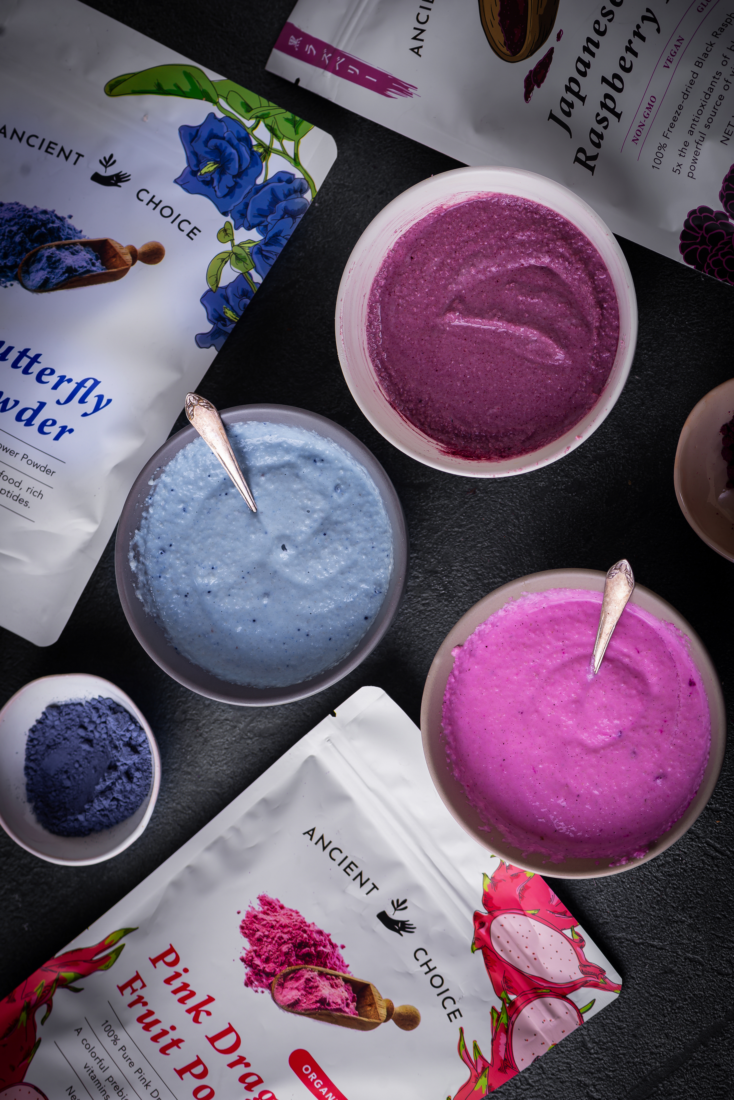 Ancient Choice Collection — powder variety flat-lay